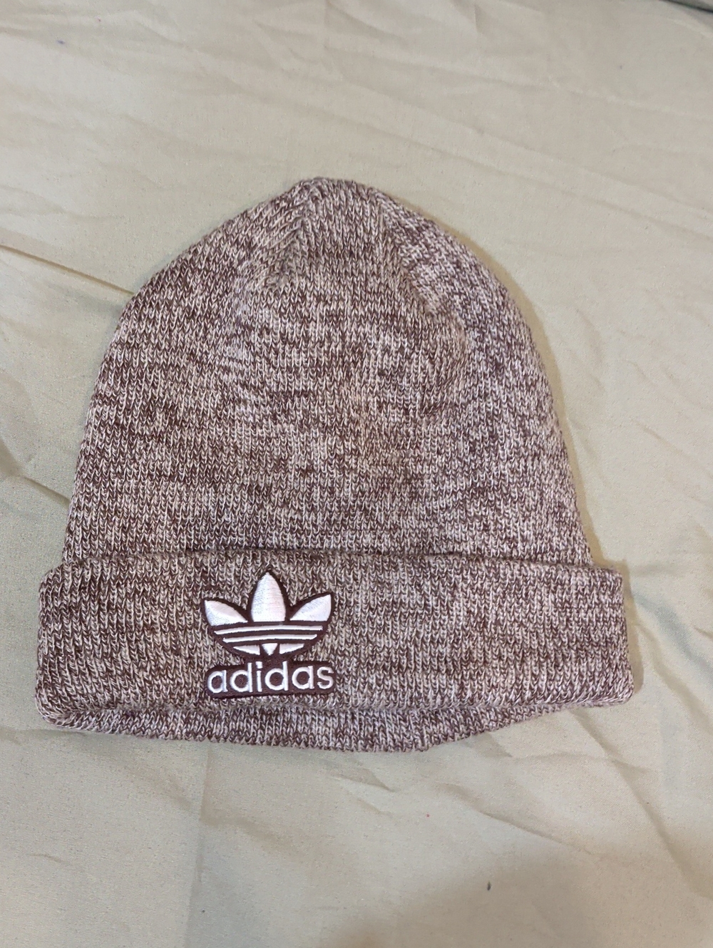 Adidas Kids Knit Beanie Hat - Brown Heather